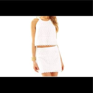 Lilly Pulitzer White Lace Eyelet Two Piece Set